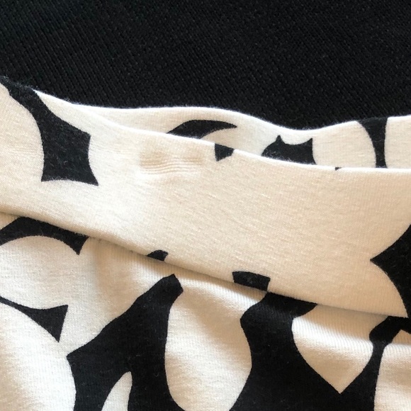 NWOT Cynthia Rowley Black & White Printed Flared Skirt - Picture 5 of 8